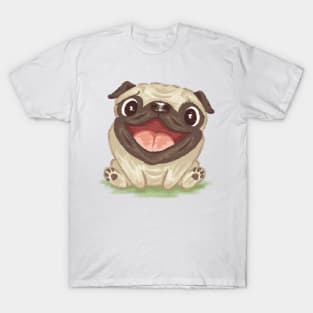 Happy pug dog T-Shirt